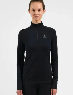 Odlo Merino 200 Bl Top Turtle Neck L/S Half Zip - Underställströjor