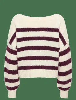 OLMAYA LIFE L/S BOATNECK PULL KNT - Stickat