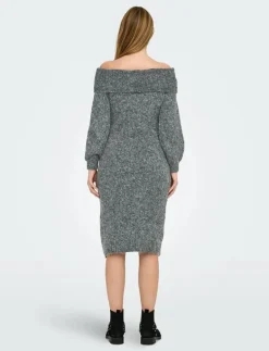 OLMMARIE LS OFF SHOULDER DRESS KNT - Stickade klänningar