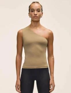 One Shoulder Bra Tank - Linnen