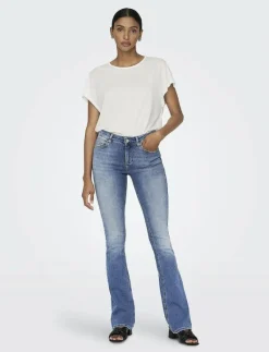 ONLBLUSH MID FLARED DNM TAI467 NOOS - Utsvängda jeans