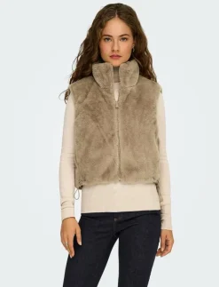 ONLDANA FAUX FUR REV.WAISTCOAT OTW CC - Vadderade västar
