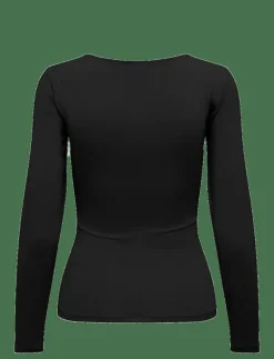 ONLEA L/S 2-WAY DEEP NECK TOP JRS NOOS - Långärmade toppar