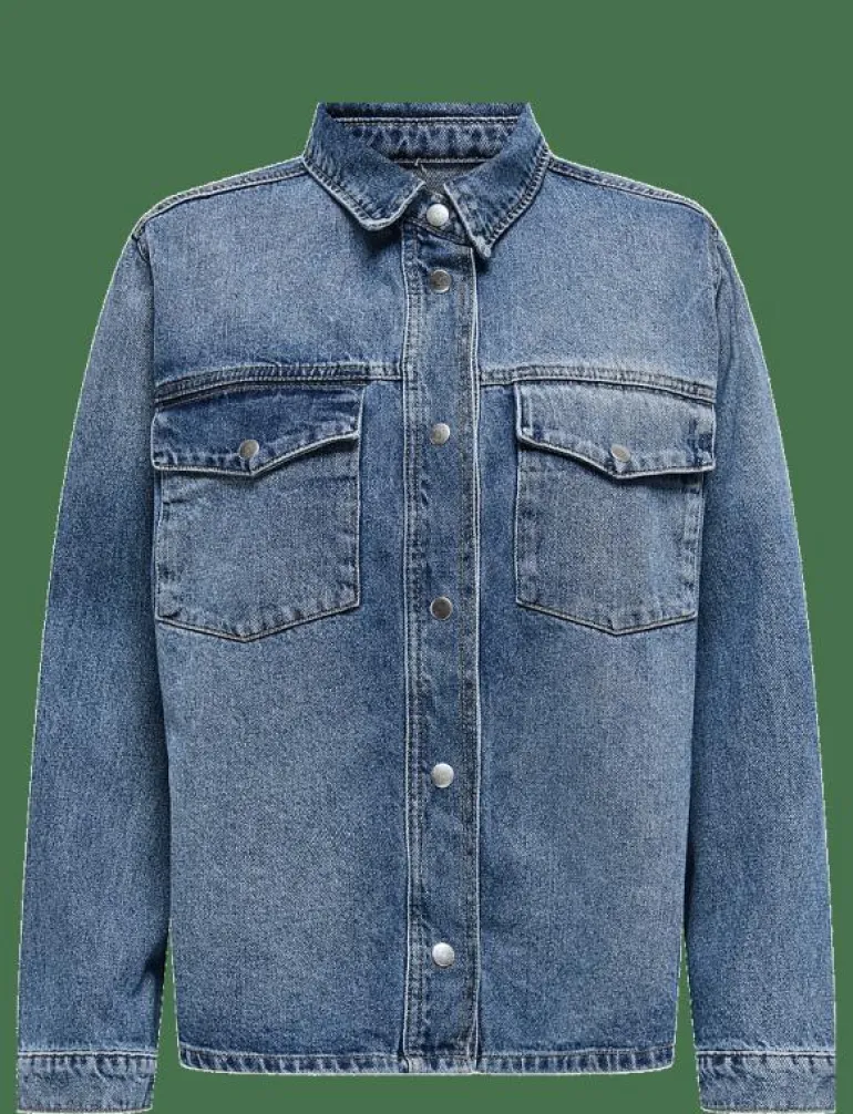 ONLELLA L/S POCKET SHIRT TAI519 DNM NOOS - Jeansskjortor