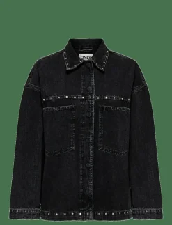 ONLEMMIE L/S STUDDED DNM SHIRT AZG - Jeansskjortor