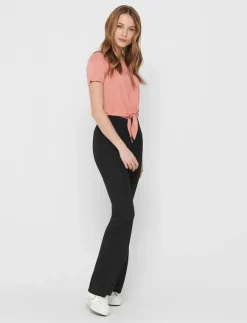 ONLFEVER STRETCH FLAIRED PANTS JRS NOOS - Utsvängda byxor