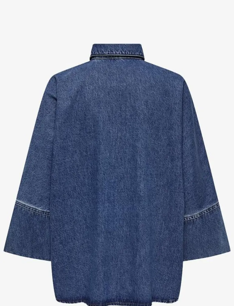 ONLGRACE 3/4 DNM SHIRT CRO NOOS - Jeansskjortor