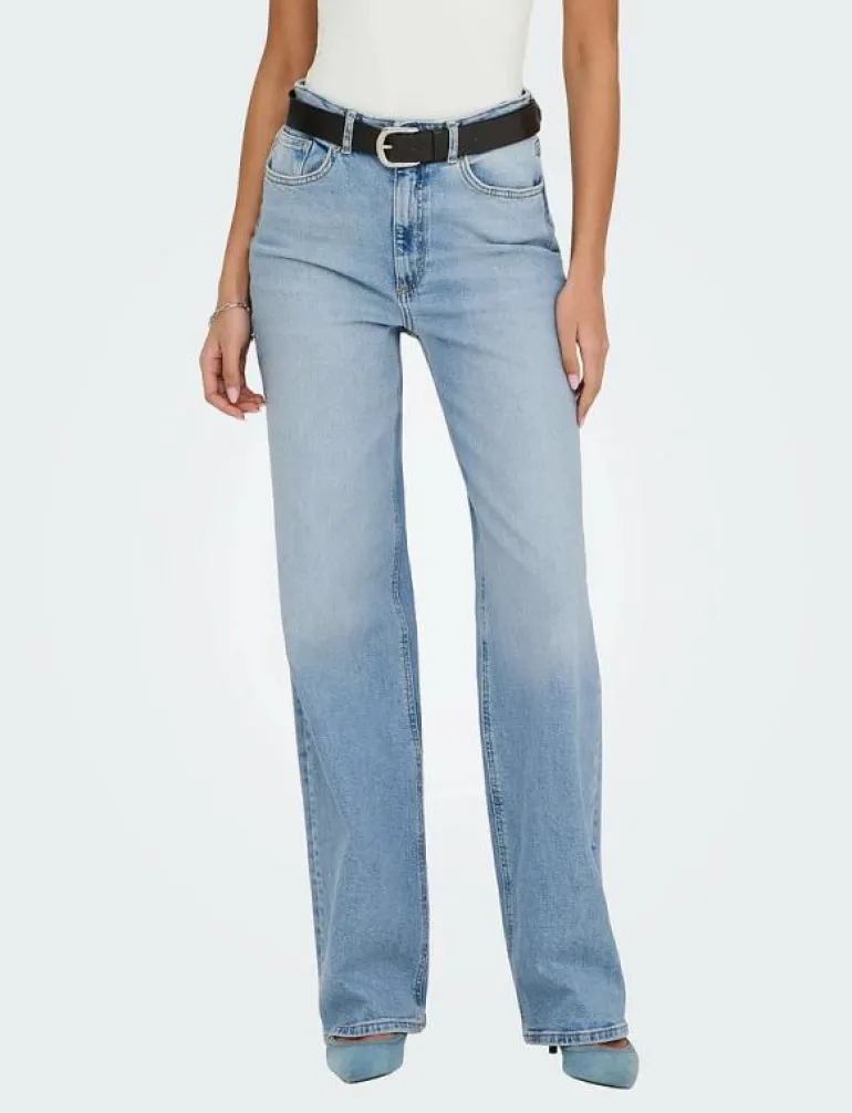 ONLJUICY HW WIDE LEG DNM REA365 NOOS - Vida byxor