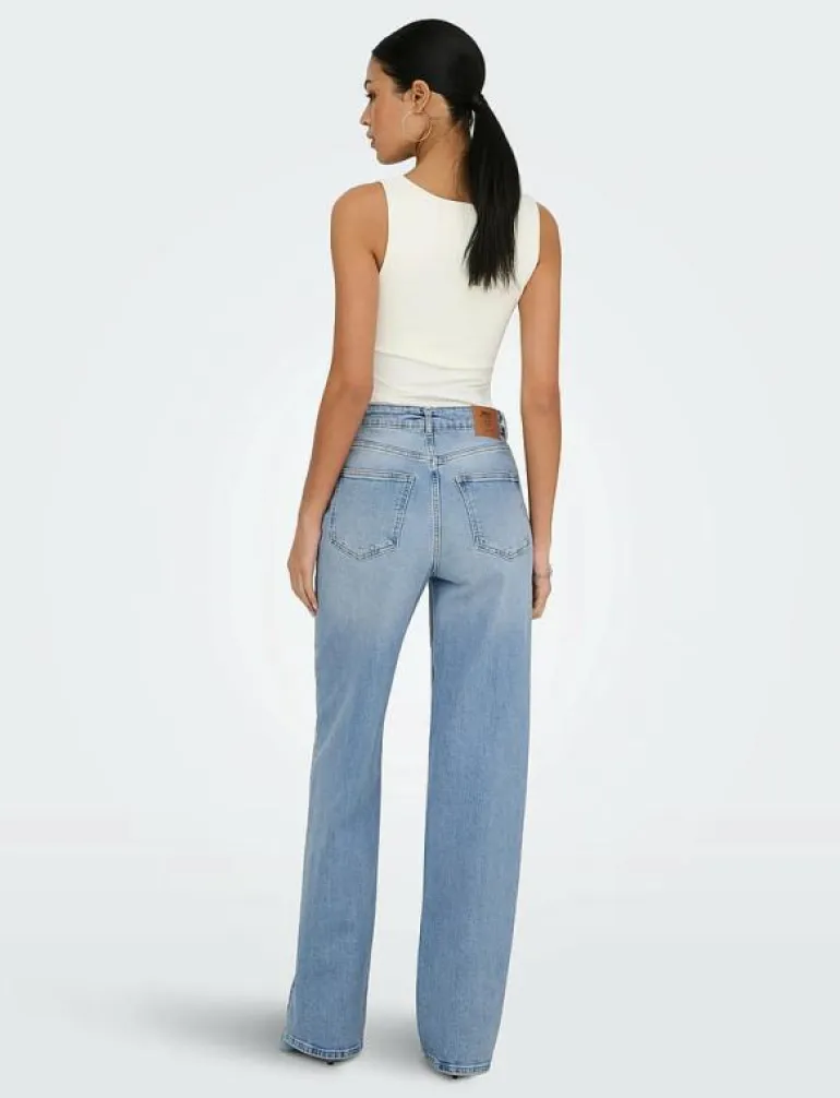 ONLJUICY HW WIDE LEG DNM REA365 NOOS - Vida byxor