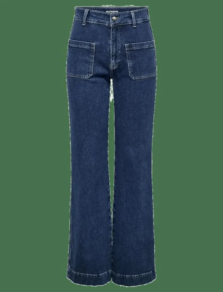 ONLJUICY HW WIDE POCKET DNM JEANS CRO - Vida byxor
