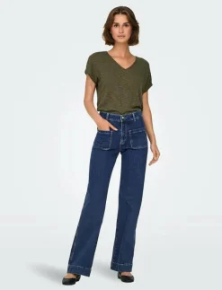 ONLJUICY HW WIDE POCKET DNM JEANS CRO - Vida byxor