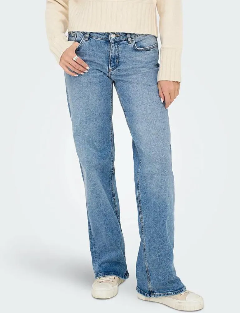 ONLJUICY LW WIDE LEG DNM REA365 NOOS - Vida byxor