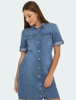 ONLLISA S/S DNM DRESS GUA NOOS - Korta klänningar