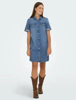 ONLLISA S/S DNM DRESS GUA NOOS - Korta klänningar