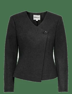 ONLMAIKA L/S ASYM FIT JACKET PNT OX - Ulljackor