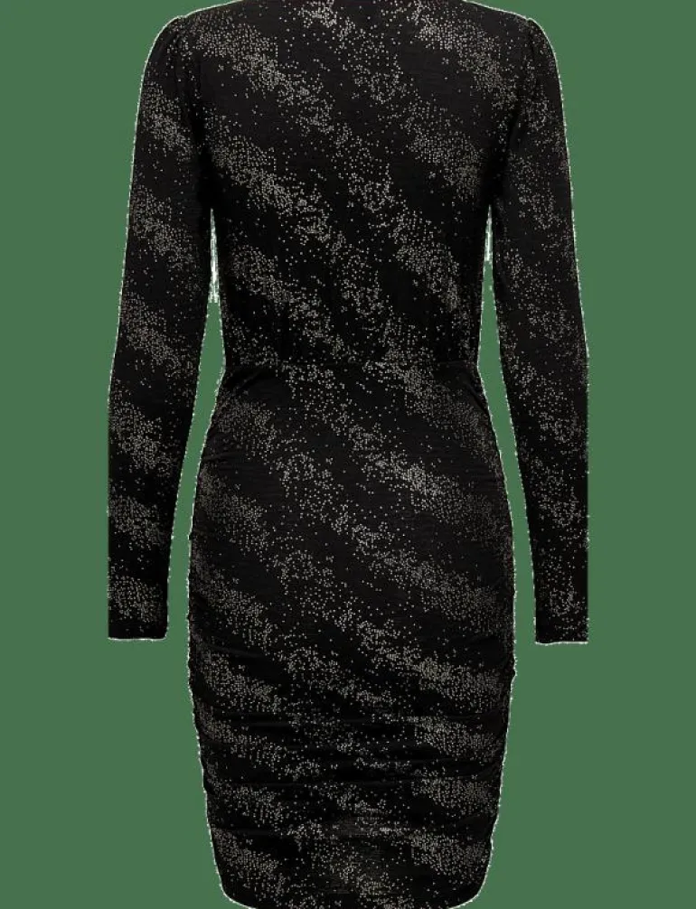ONLNEW PELLA L/S WRAP FOIL DRESS JRS - Korta klänningar
