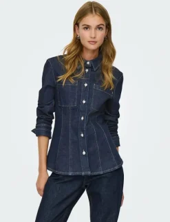 ONLROSIE L/S FITTED DNM JACKET GUA - Jeansjackor