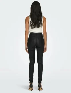 ONLROYAL LIFE HW SK ROCK COATED PIM NOOS - Skinnbyxor