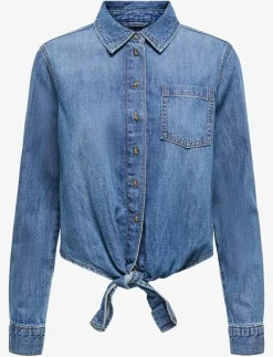 -ONLSEVIGNY LECEY LS KNOT DNM SHIRT AKM - Långärmade