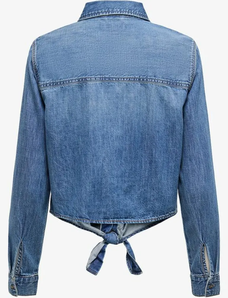 -ONLSEVIGNY LECEY LS KNOT DNM SHIRT AKM - Långärmade