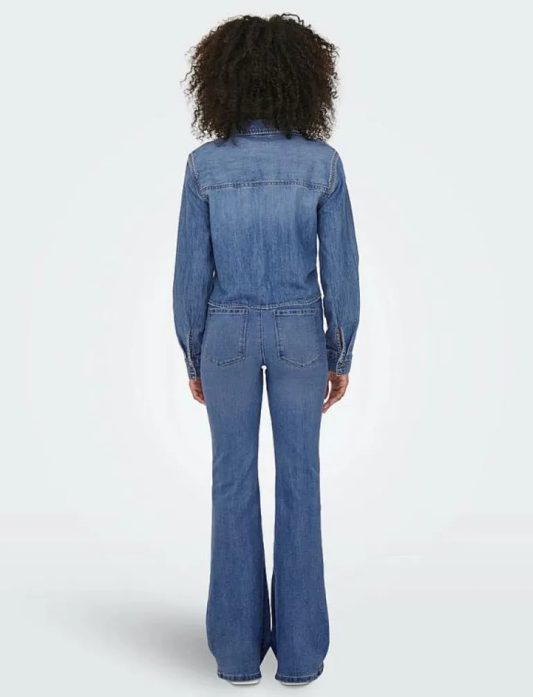 -ONLSEVIGNY LECEY LS KNOT DNM SHIRT AKM - Långärmade