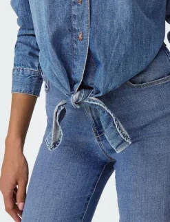 -ONLSEVIGNY LECEY LS KNOT DNM SHIRT AKM - Långärmade