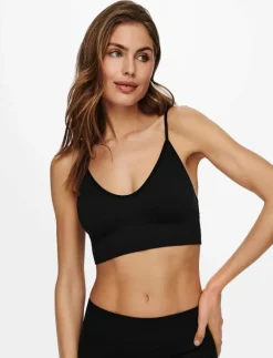 ONLVICKY RIB SEAMLESS VNECK TOP NOOS ACC - Bralette