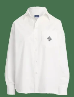 Oversize Fit Logo Cotton Shirt - Långärmade