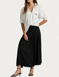 Oversize Fit Logo Cotton Shirt - Långärmade