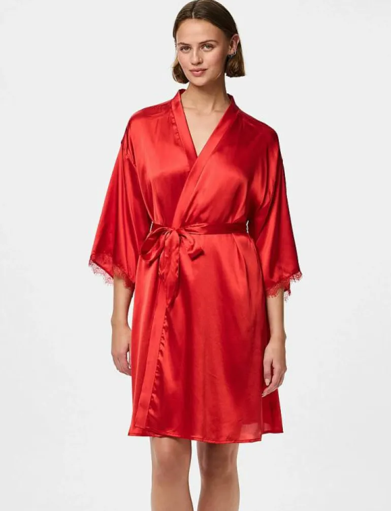 PCANOVI 3/4 SATIN NIGHT KIMONO - Kimonos