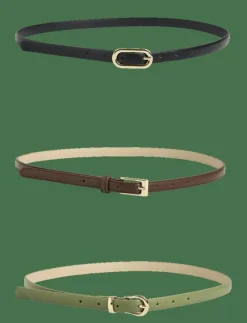 PCBENEDIKTE 3-PACK SLIM JEANS BELT - Skärp