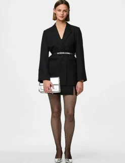 PCCLAIRE FISHNET GLITTER TIGHTS D2D - Strumpbyxor