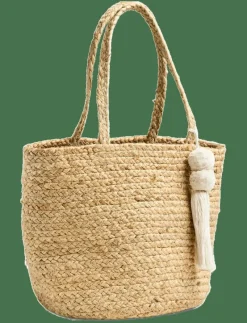PCLUNAS JUTE SHOPPER - Strandväskor