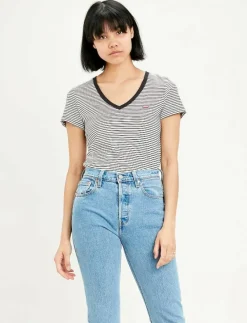 PERFECT VNECK ANNALISE STRIPE - T-shirts