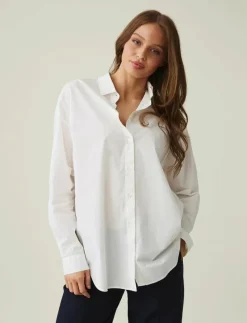 Pernilla Organic Cotton Poplin Shirt - Långärmade