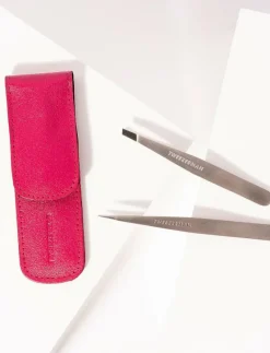 Petite Tweeze Set With Pink Case - Sminkborste