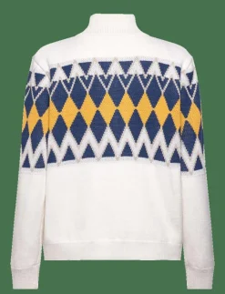 Placed Argyle Cardigan lined - Stickat