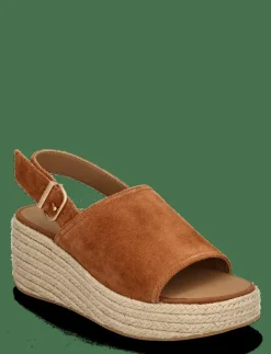 PLATFFORMS ESPADRILLE SUEDE WEDGE B/STRAP SANDALS - Kilklackar