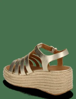 PLATFFORMS ESPADR. LEATHER FISHERMAN WEDGE SANDALS - Kilklackar