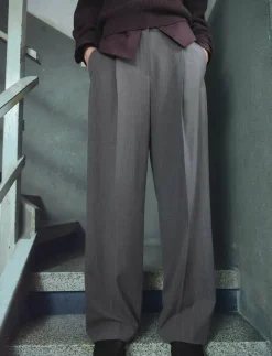 Pleated wide leg trousers - Vida byxor