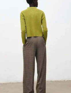 Polo-neck ribbed sweater - Pikéer