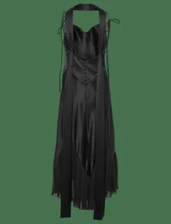 Poppy pleat detailed slip maxi dress - Midiklänningar