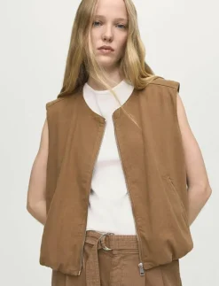 Puffer denim waistcoat - Jeansvästar