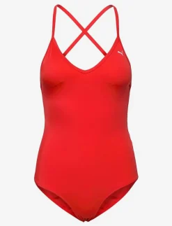 PUMA SWIM WOMEN VNECK PADDED SWIMSUIT 1P - Baddräkter