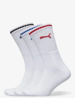 PUMA UNISEX STRIPED CREW SOCK 3P - Strumpor