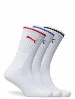 PUMA UNISEX STRIPED CREW SOCK 3P - Strumpor