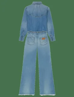 RADIATING COVERALL - Utsvängda jeans