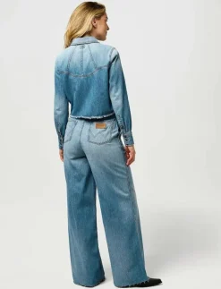RADIATING COVERALL - Utsvängda jeans