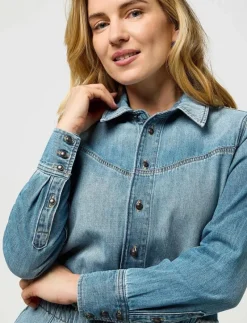 RADIATING COVERALL - Utsvängda jeans