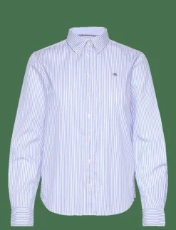 REG POPLIN BANKER STRIPED SHIRT - Långärmade